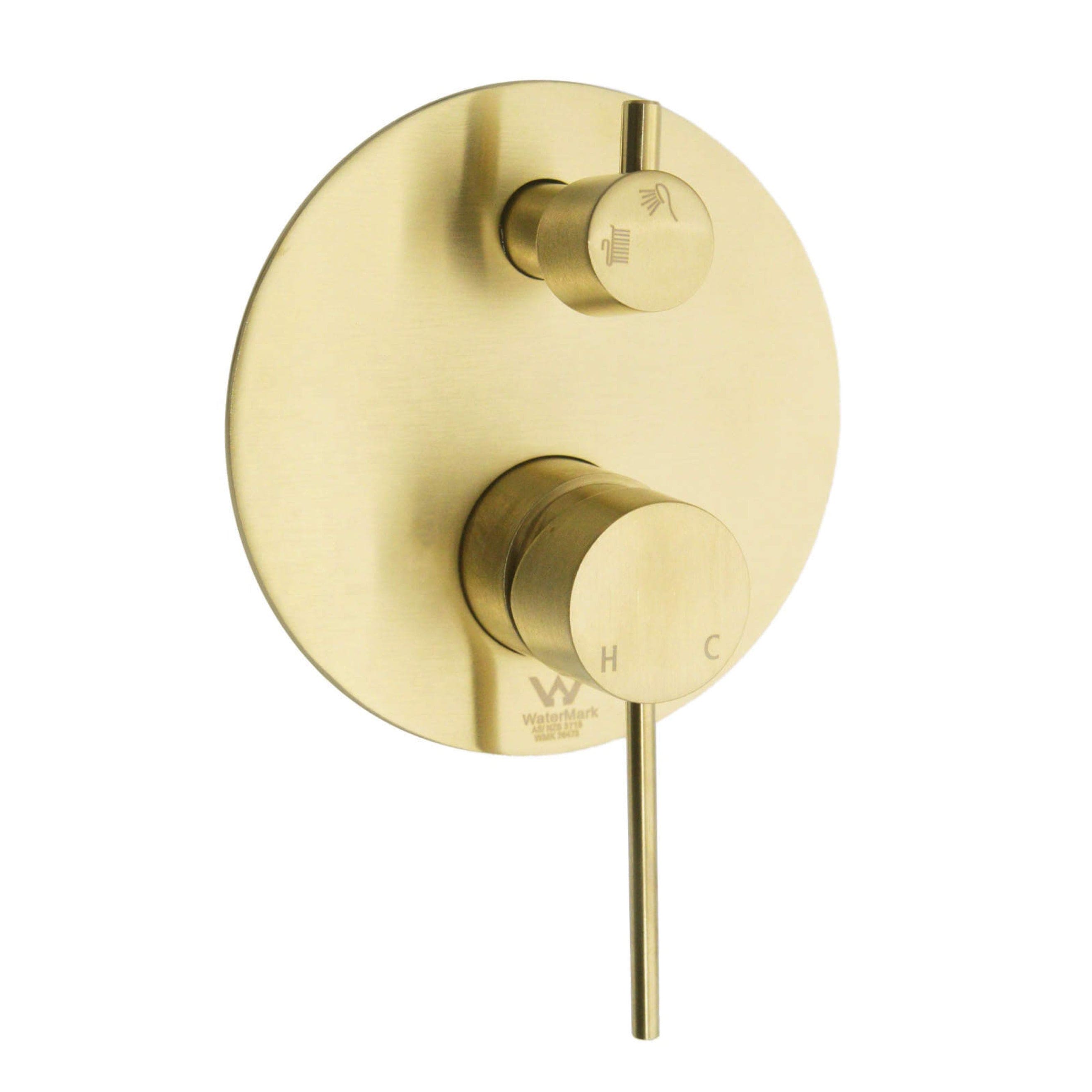 CIRC - Brushed Gold Shower Diverter Mixer